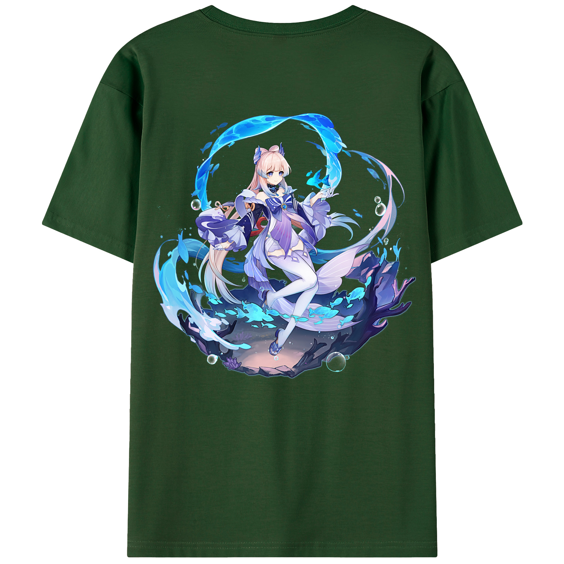 げんし神 珊瑚宮心海 サンゴノミヤ・ココミ genshin Sangonomiya Kokomi 綿100％半袖Tシャツ（背面プリント）